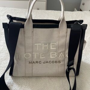 Marc Jacobs Black and Cream Messenger Bag